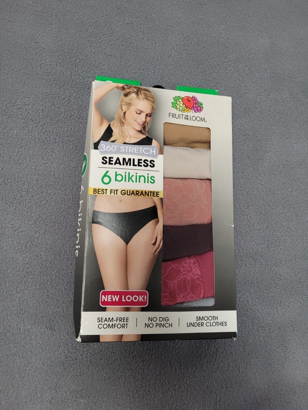 Fruit of the Loom Women's Seamless Bikinis 6-Pack Size 5/ Small